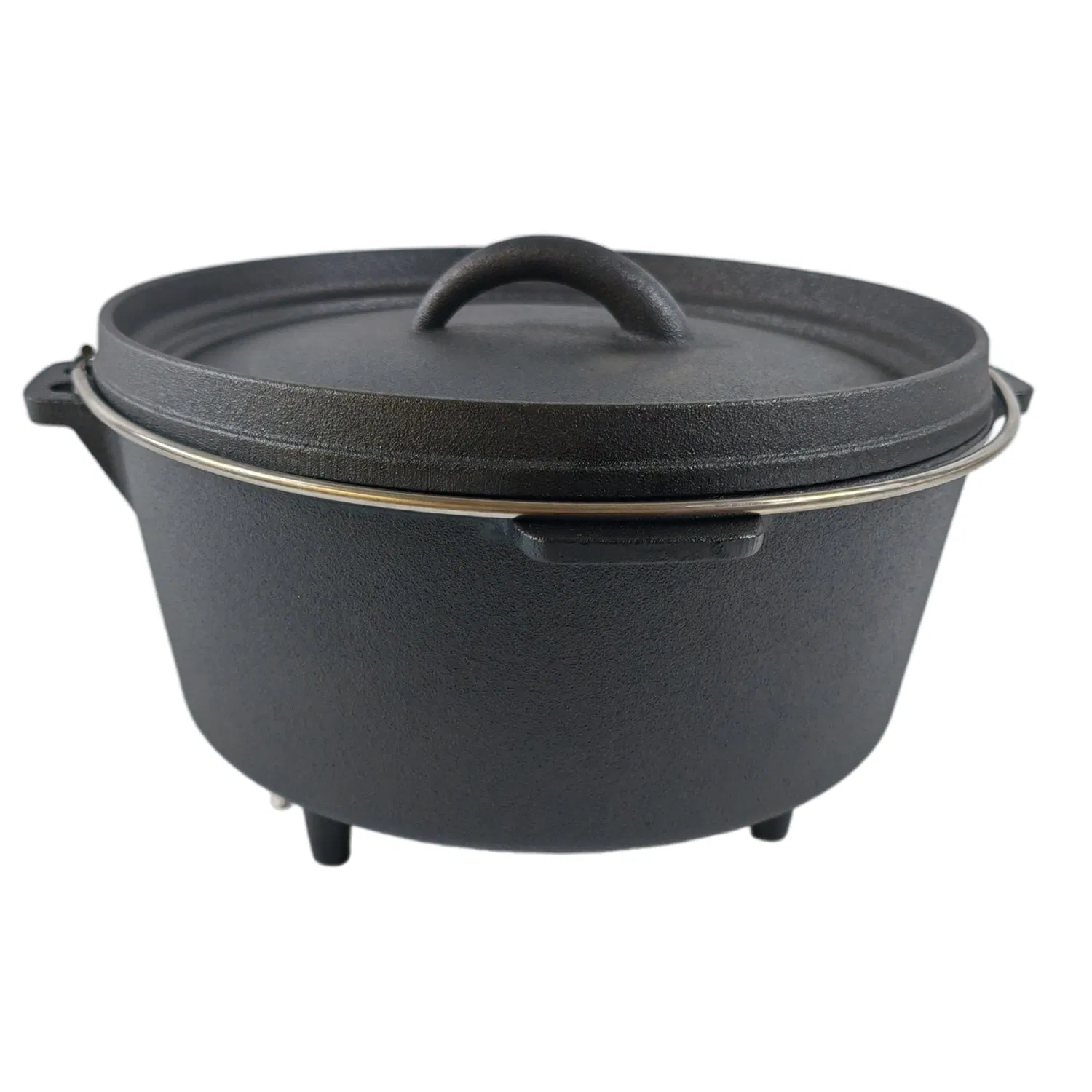 Чугунная голландская печь с крышкой для кемпинга, 3.7 л