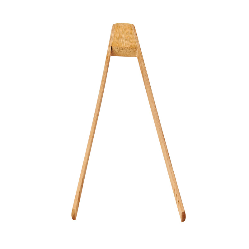 Food Grade Bamboo Wood Food Tong for Salad Bread Kitchen Tongs