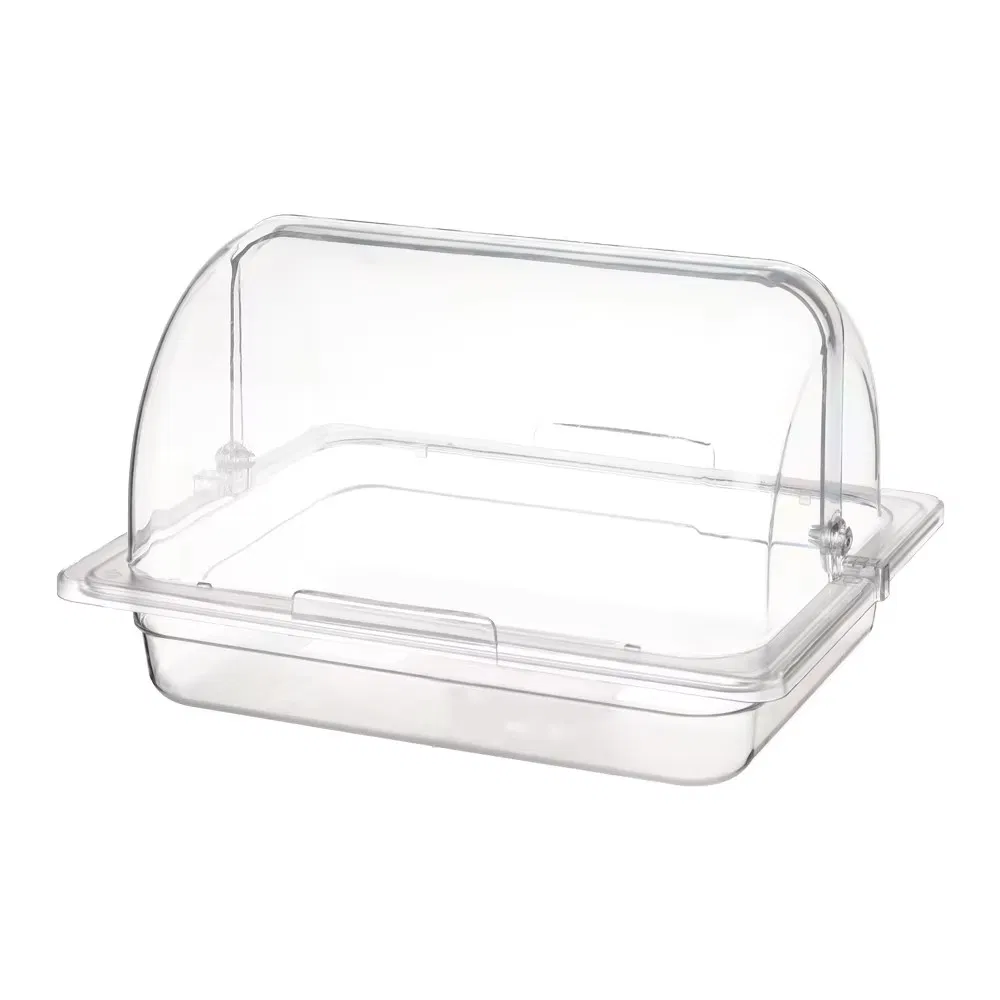 Plastic 1/2 Cake Caddy Flip Cover Bread Food Cover for Restaurant