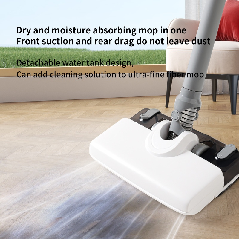 Compact and Efficient Dry Vacuum Cleaner with Home Floor Scrubbing Capabilities