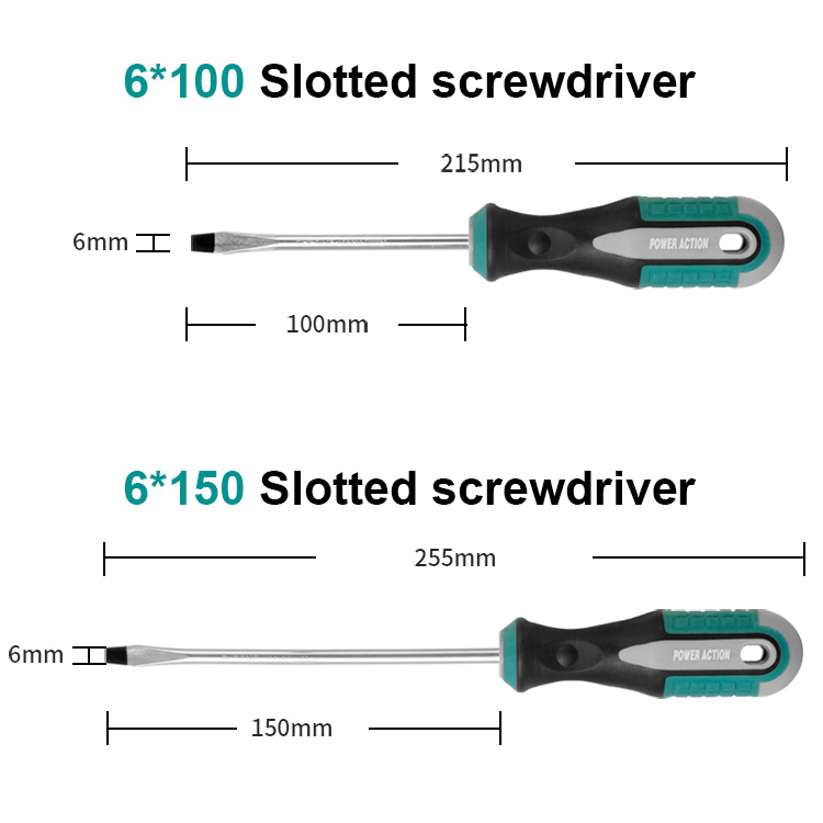 Slotted Flat or Phillips Head Screwdriver with Strong Magnetic Repair Tools