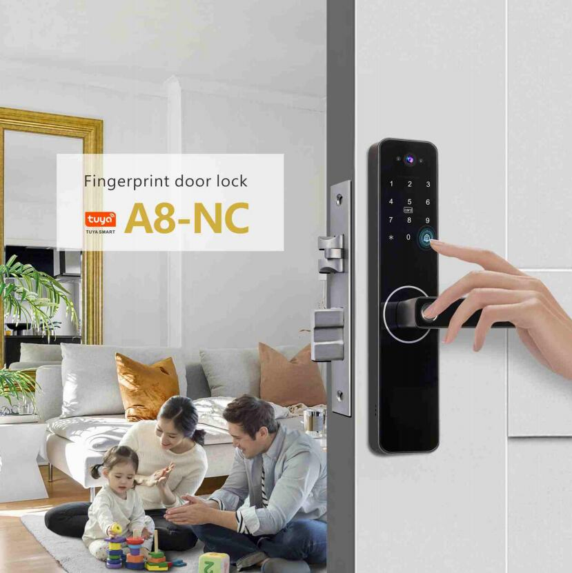 Family Use Face Fingerprint Code Card Open Smart Door Lock