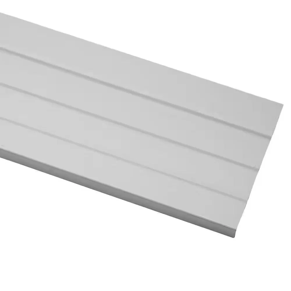8-Inch X 12-1/2-Foot Glacier White L-Style Ribbed Aluminum