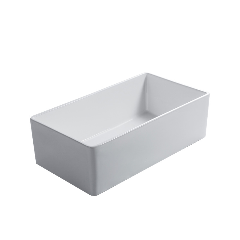 White Black Marble Style Free Shipping in Us Rectangular Ceramic Wash Basin Hot Selling White Art Sink Bathroom and Kitchen Sink