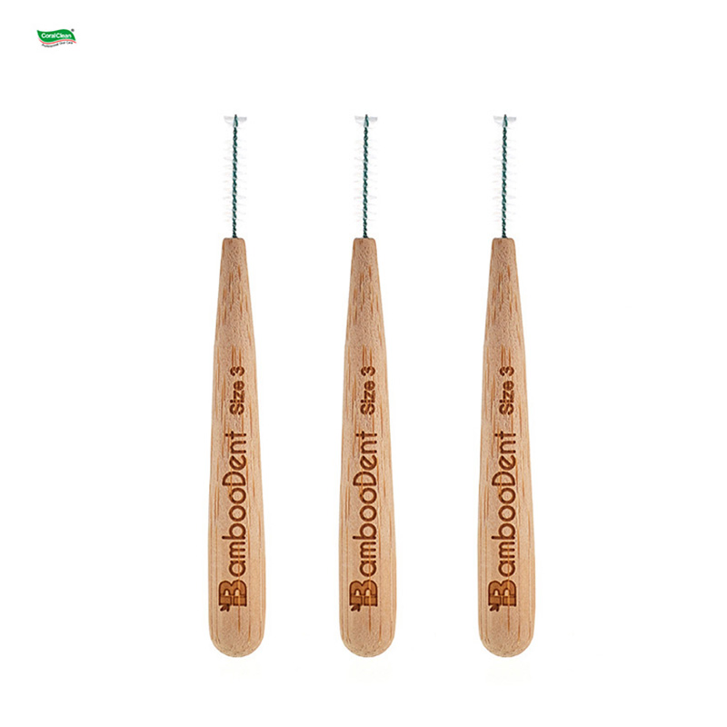 Dental Clean Orthodontic Biodegradable Customized Bamboo Dental Interdental Brush