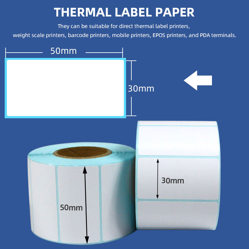 60X40mm Custom Supermarket Pricing Label Thermal Label Sticker Price Tag Stickers