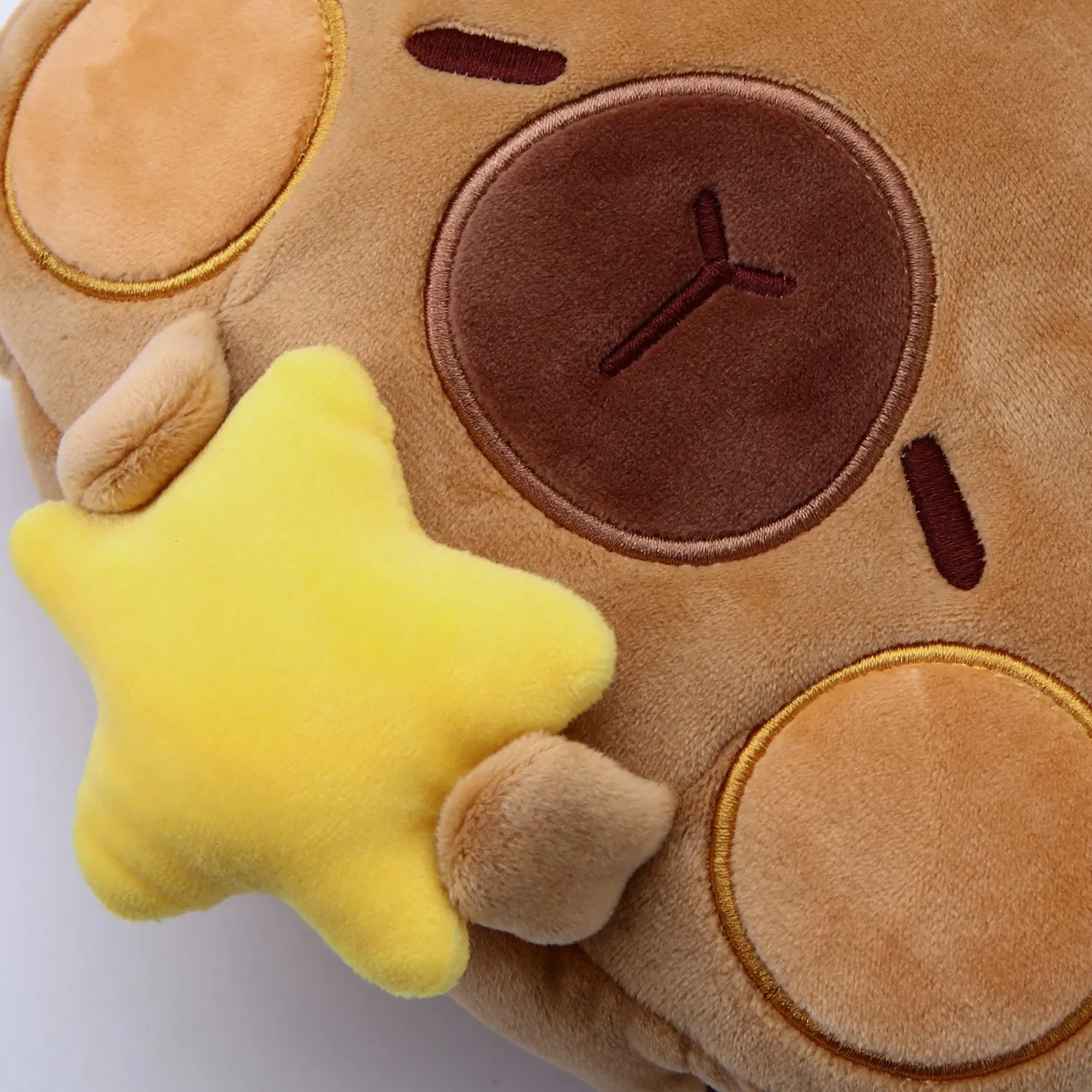 Cute Capybara Soft Plush Folding Neck Head 2 in 1 Travel Pillow Set Eye Mask