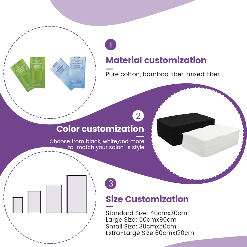 Organic & Biodegradable Hygienic Use Single Use Soft Disposable Barber Towels for Facial & Beauty Salon Bulk Pack