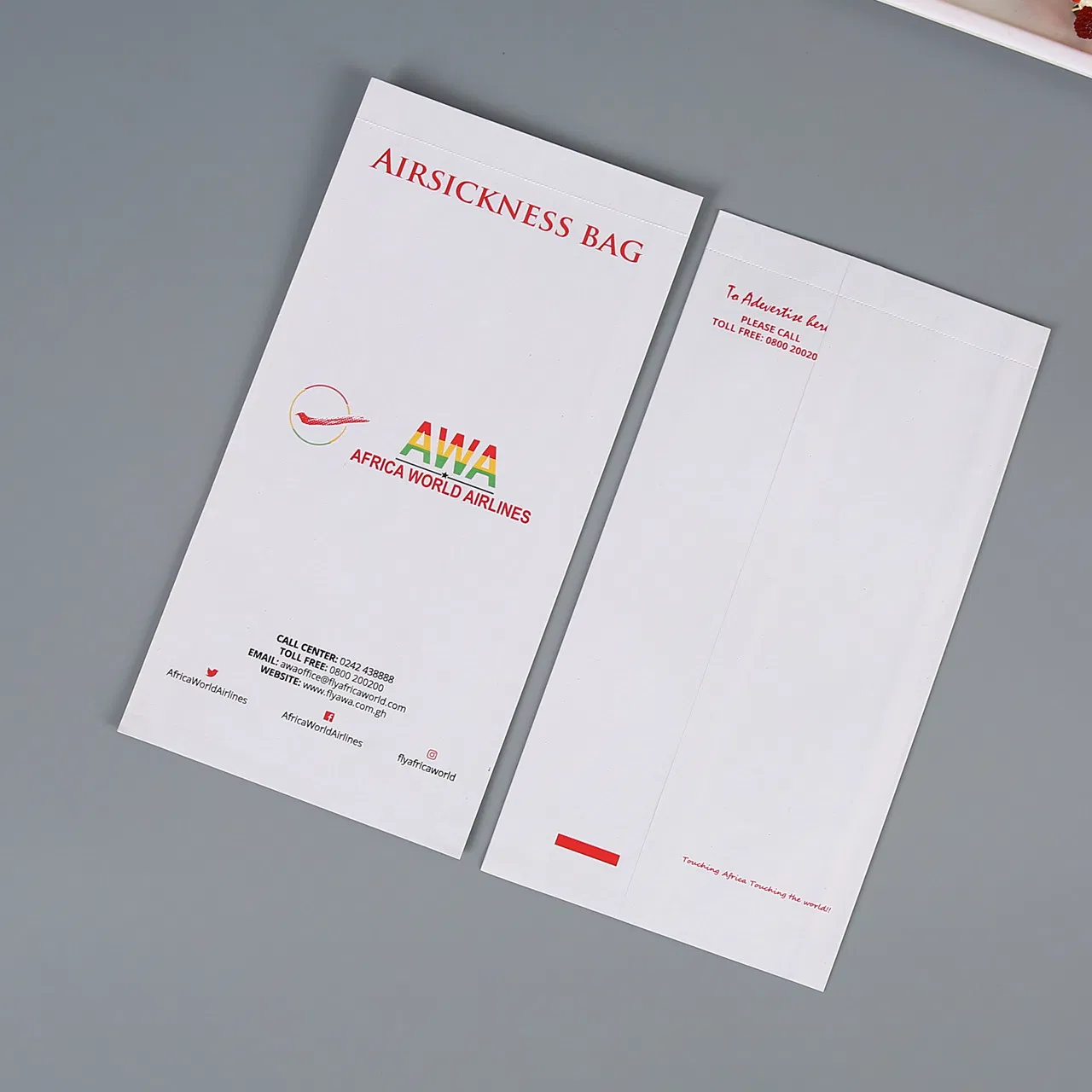 a Sick Sack Throw Sickness Barf Air Sickness Bags for Airplane Vomit Bag