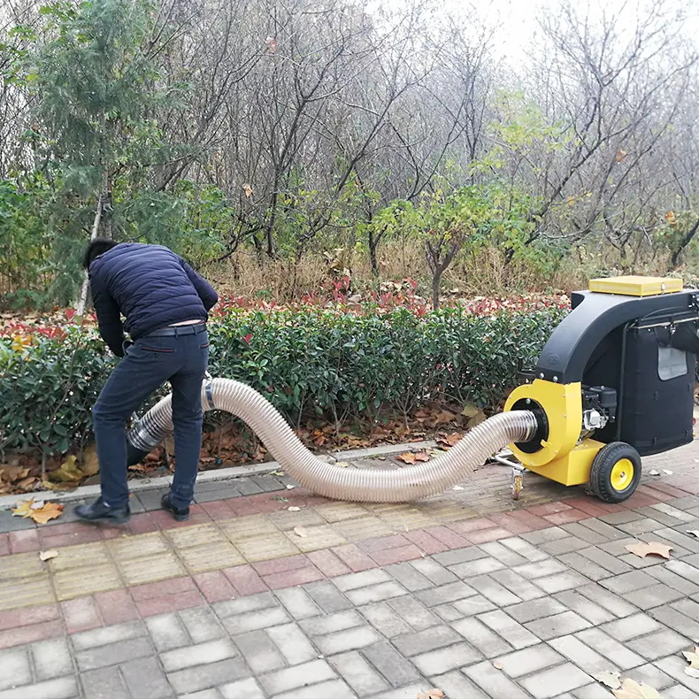 Petrol Outdoor Walk Behind Leaf Collection Equipment Leaf vacuum Cleaner Machine