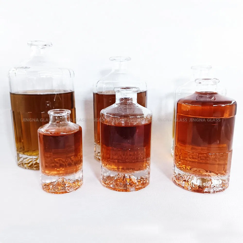China Manufacturer Fancy Shaped Tequila Gin Vodka Whisky Glass Bottles