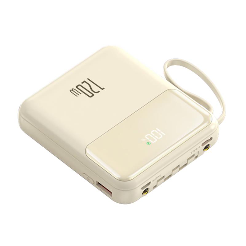 Ультракомпактный Power Bank с дисплеем и 4 проводами