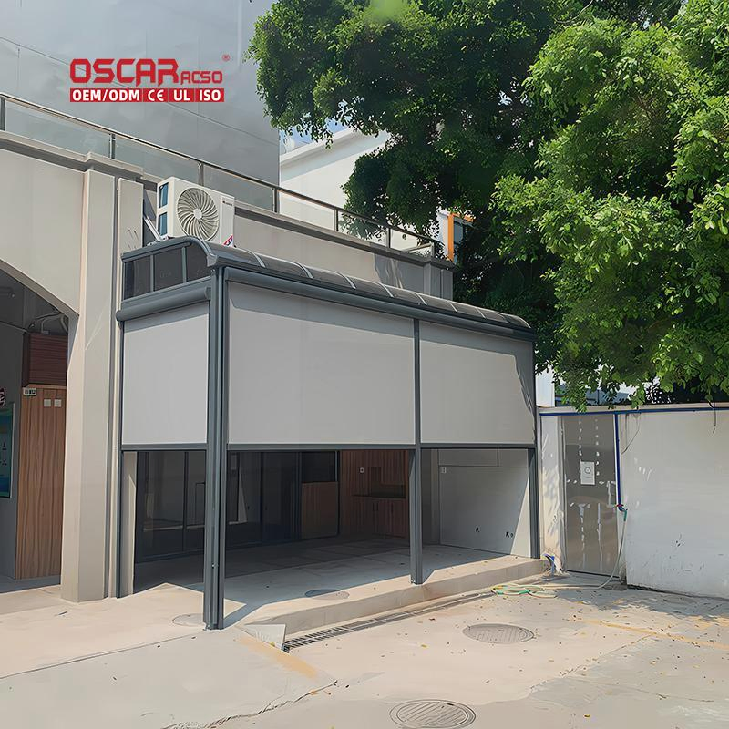 Zipper Door Waterproof PVC Roller Shutter for Indoor and Outdoor Cleanrooms Remote Control Rising Mechanism Roller Blind