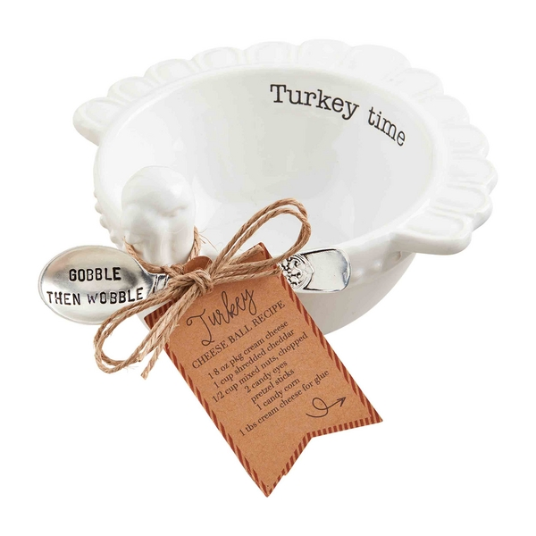 Premium Ceramic Thanksgiving Bowl Set with Silver Spoon for Holiday Celebrations