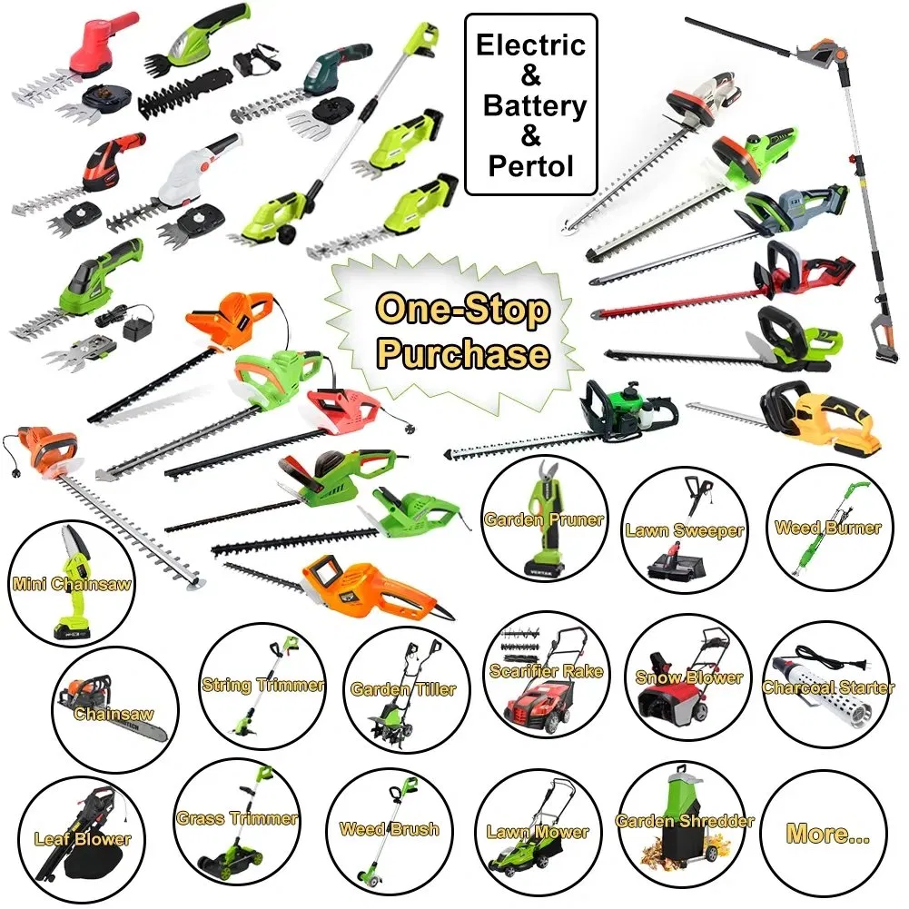 "Cordless Brushless Hedge Trimmer - Electric Garden Cutter with Long Battery Life"