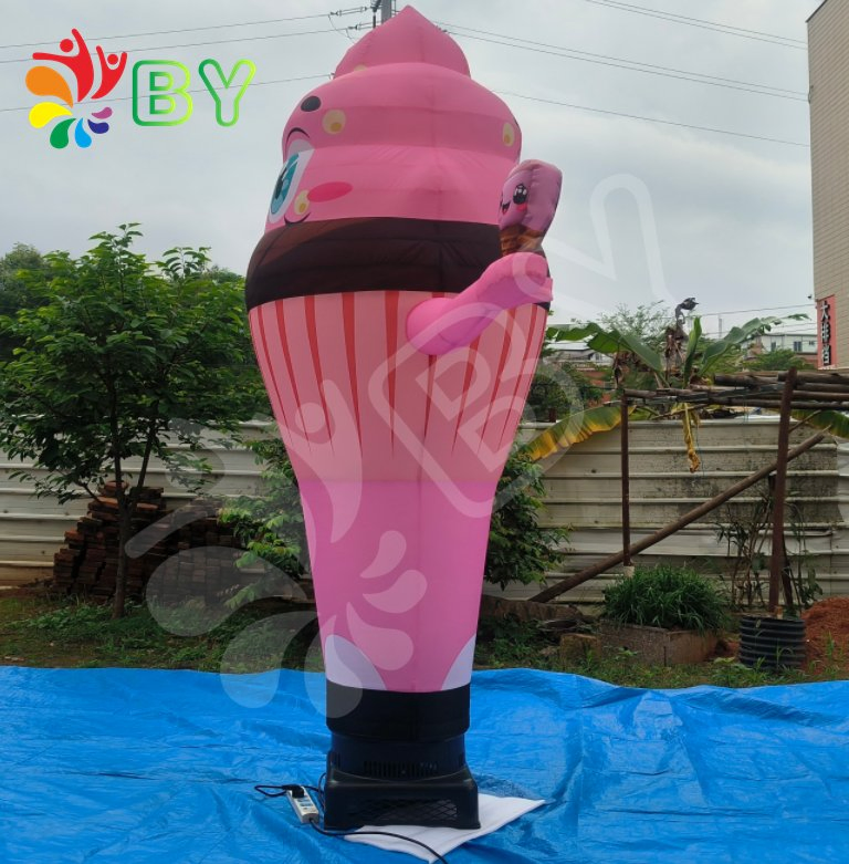 Boyan Promotion Inflatable Sky Dancer with Custom Printings for Ice Cream