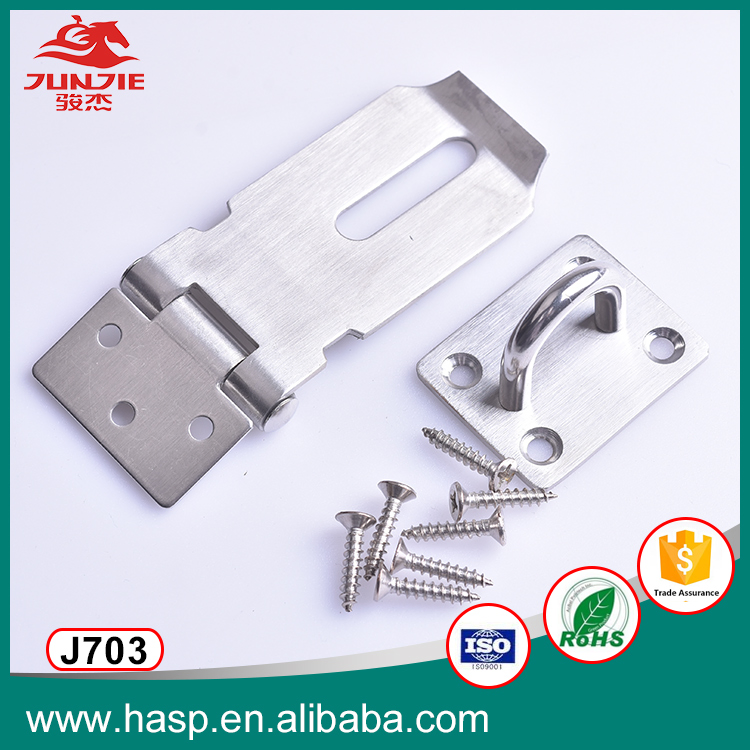 Quality Assurance Metal Cabinet Hasp and Staple Drawer Cabinet Anti-Theft Hasp Lock J703