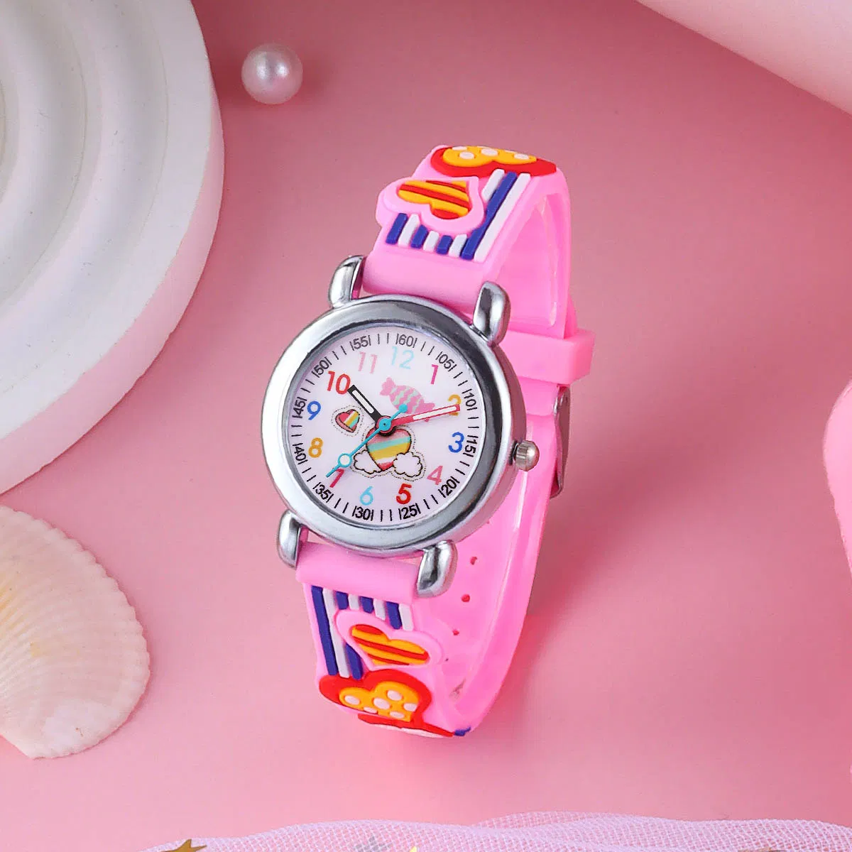 Watch Set Cute Versatile Child Teenager Pink