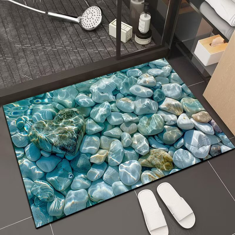 Luxury Household Washroom Small Stone Bath Rug Memory Foam Mat Diatomite Shower Carpets for Bathroom