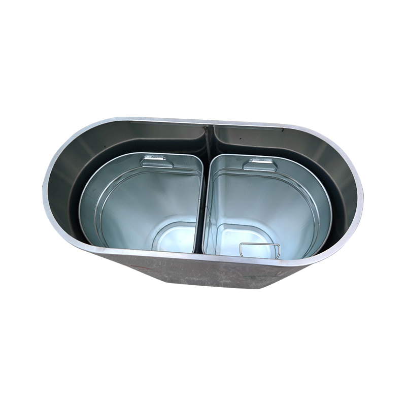 New Design Trash Receptacle Elegant Stainless Steel Refuse Commercial Rubbish Bin for Shopping Mall