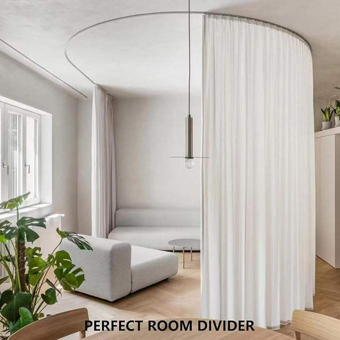 New Product Metal Gliders Modern Wave Track Rails Art Deco Curtain Rail Rod Set