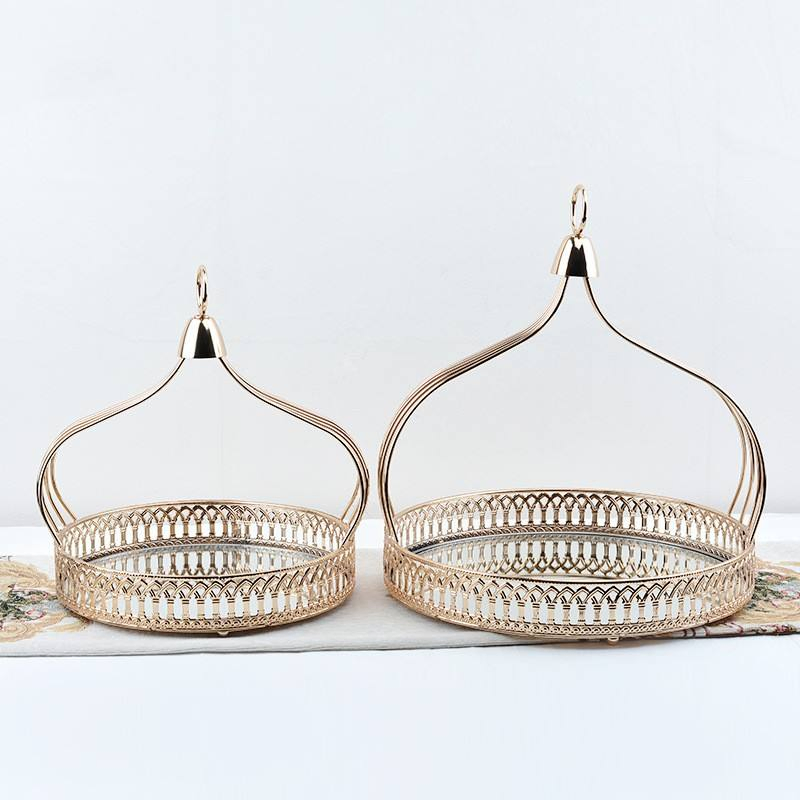 European Dessert Basket Fruit Snack Tray Afternoon Tea Pastry Cake Display Rack Cold Meal Display Table Wedding Decoration