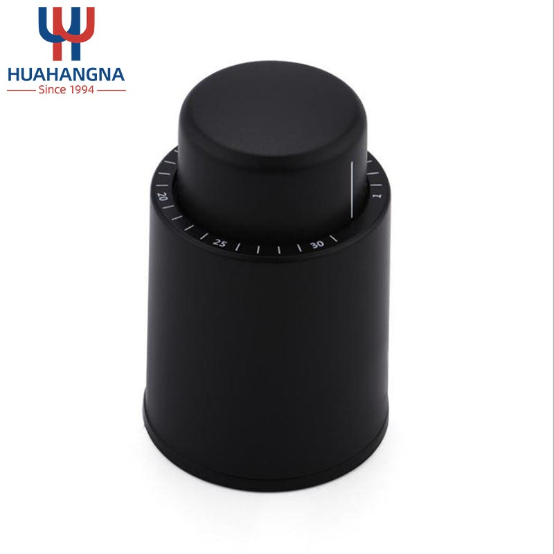 Custom Time Scale Stainless Steel Wine Bottle Stopper with Vacuum Pump, Keeps Wine Fresh up to 7 Days