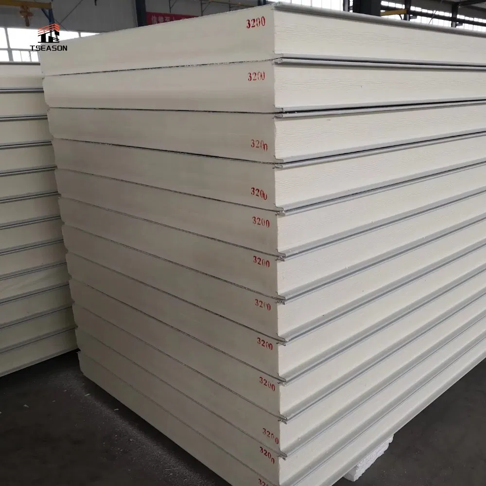 Industrial Design Corrugated PU Panel 100 mm Thick Cool Room Sandwich Panels Moisture-Proof Waterproof for Warehouses