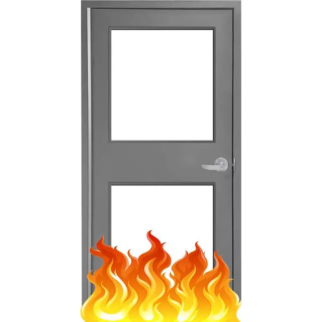 Smoke Prevention Exit Fire Doors Safety Fire Rated Steel Doors with Panic Device