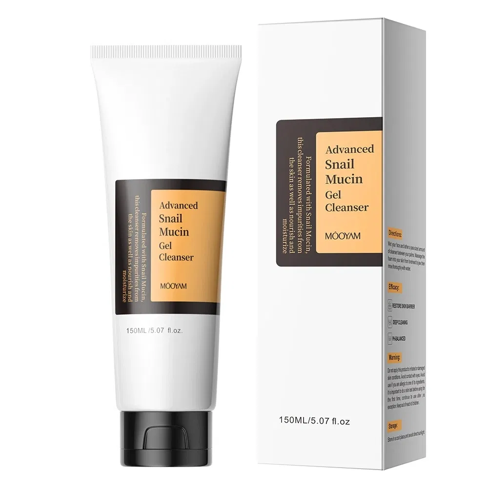 Snail Mucin Gel Cleanser Korean Skincare Face Wash Vitamin C Organic Hydrating Smoothing Facial Cleanser