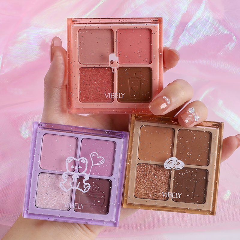 Cosmetic Highlighter Shimmer Waterproof Lasting Glitter Nude Makeup Palette Eye Shadow