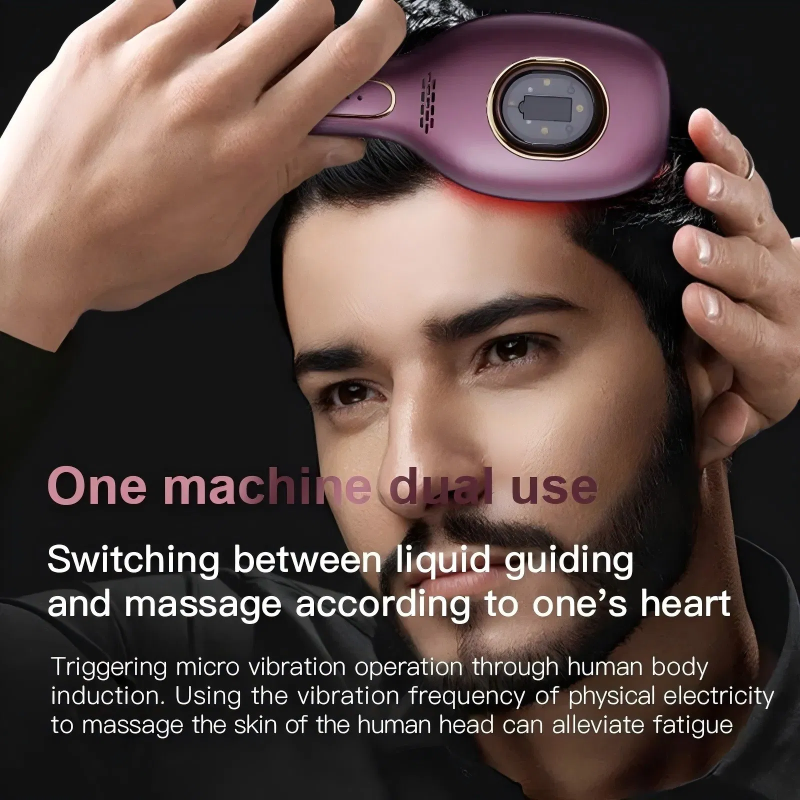 China-Made 3-in-1 Aromatherapy Head Massager Hair Growth Comb– Essential Oil Diffuser & Scalp Stimulator for Hair Growth & Relaxation