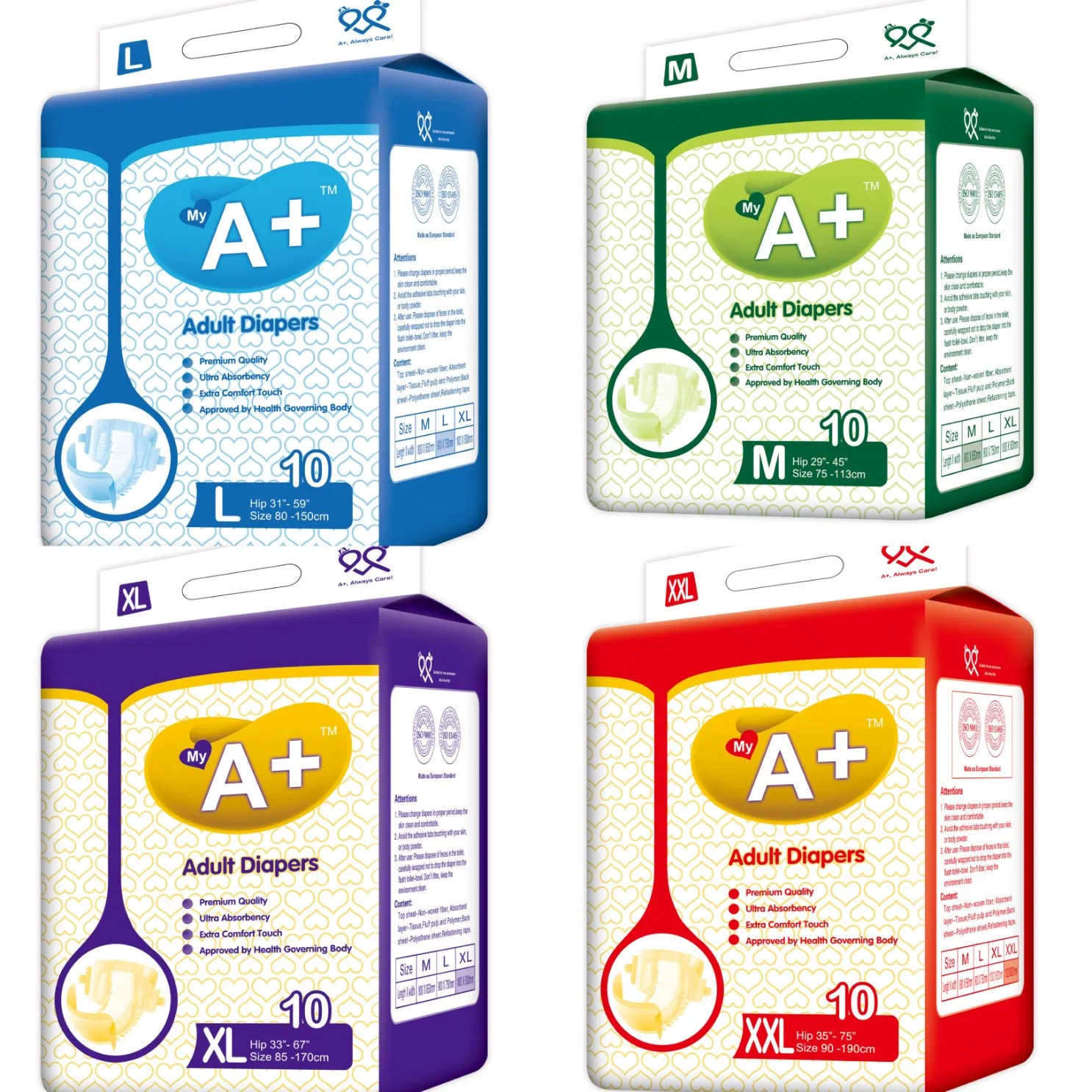 OEM Wholesale Hot Sale Thick Disposable Extra Absorbent Adult Diapers