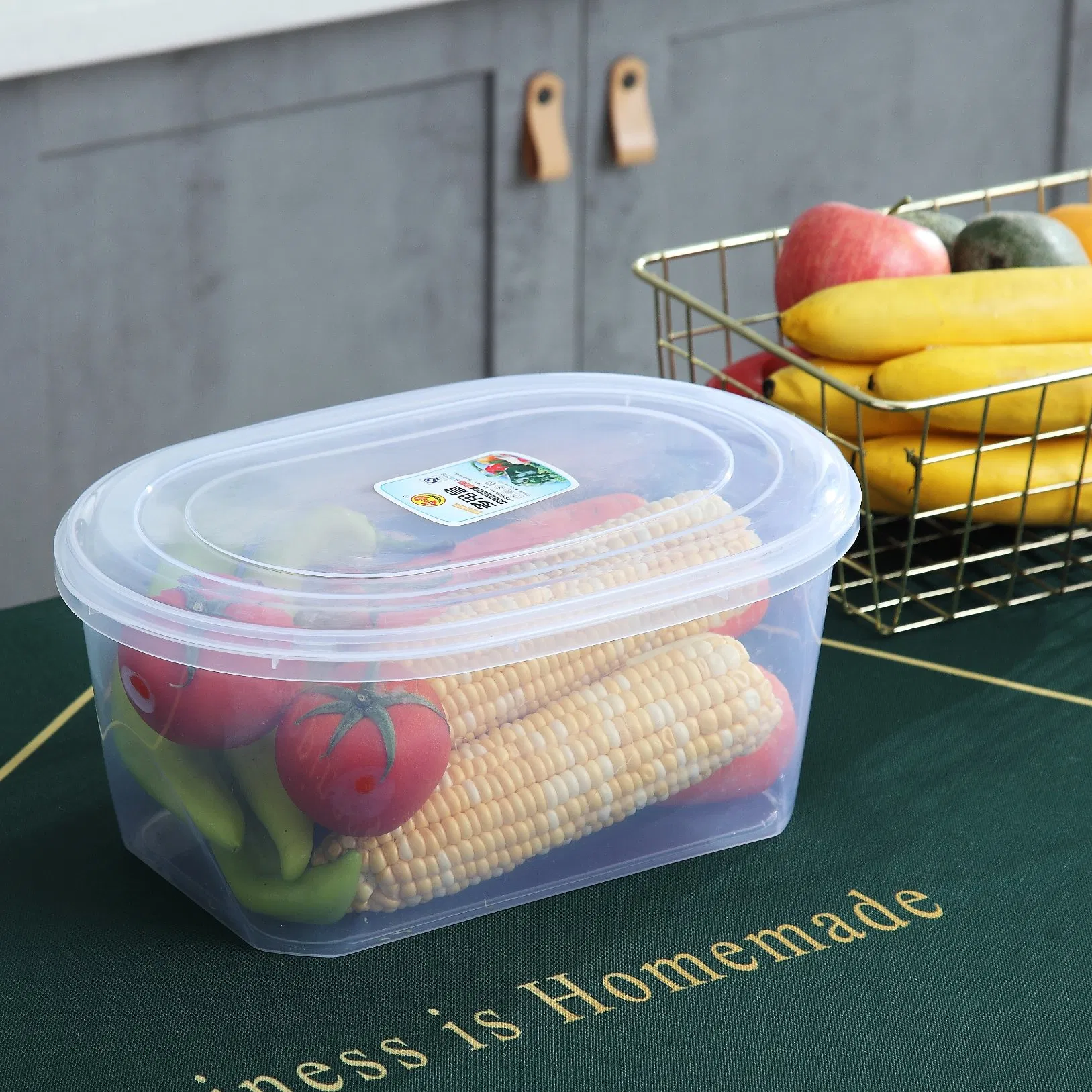 Clear Food Container Kitchenware Plastic Box Storage Container Airtight Lunch Box for Fruit
