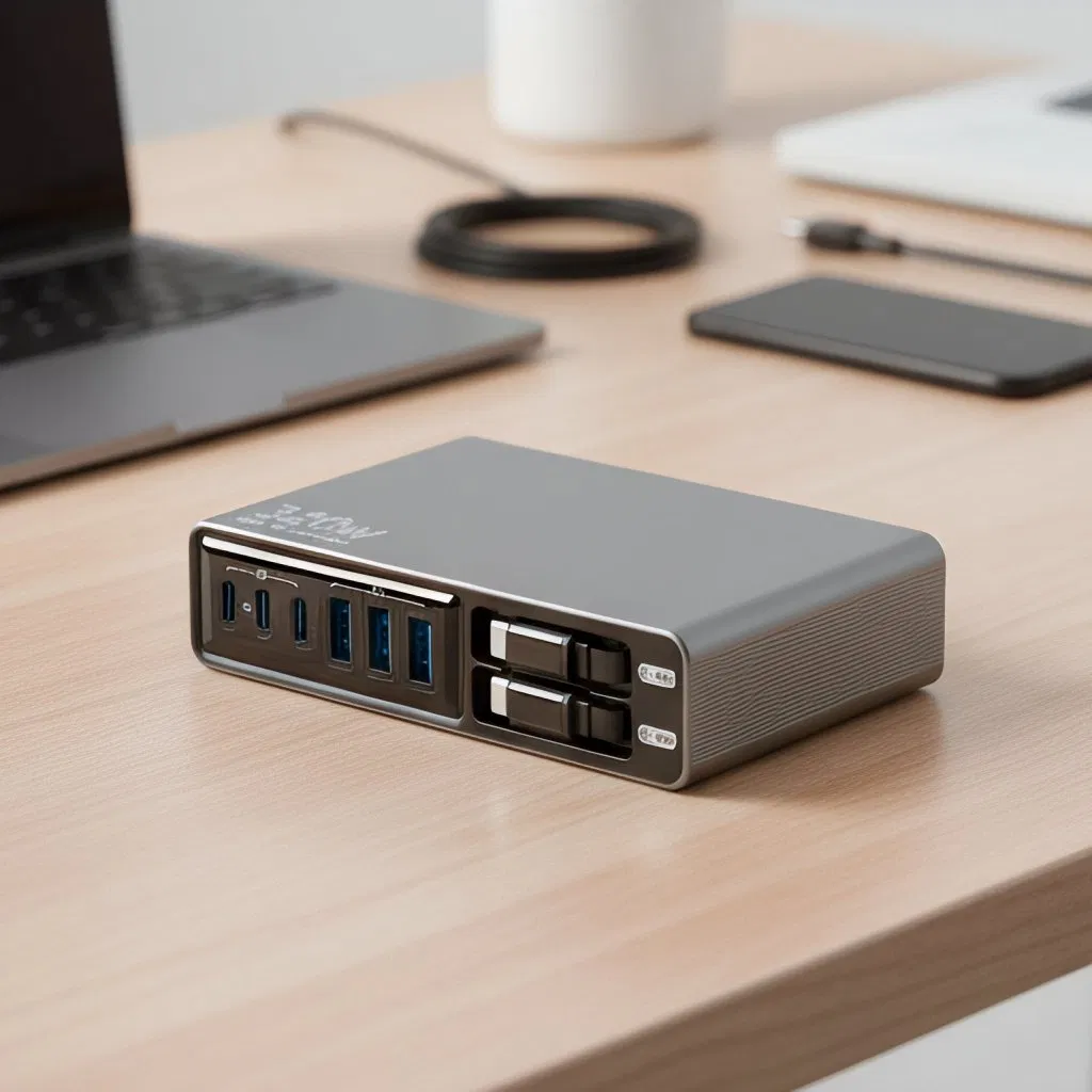 Компактный GaN зарядник USB-C 320W для ноутбука