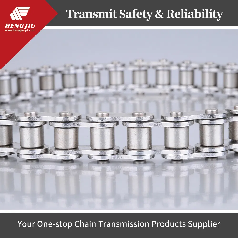 Durable Bent Side Plate Roller Chain Attachments Steel Bush Heavy Duty Chain