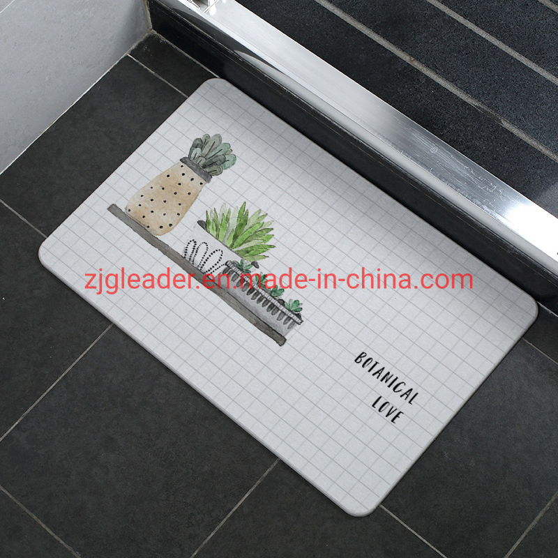 Eco-Friendly Diatom Mud Floor Mat Anti Slip Absorb Diatomite Bath Mat