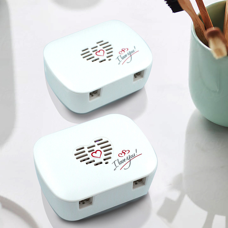 Couple Style Sterilizer UV Toothbrush Holder with Sterilization and Air Dryer Function for Home