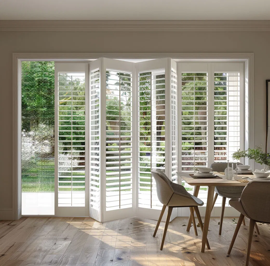 Factory Price Plantation Shutters Jaslousie Louver Windows Shutter Simple Style Wooden and PVC Shutters