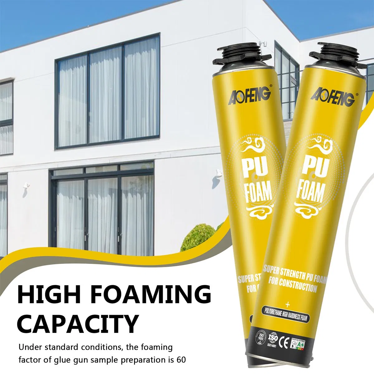 White Polyurethane Foam Caulk Sealant for Construction Woodworking Window Door Thermal Insulation for Packing Joint Sealing