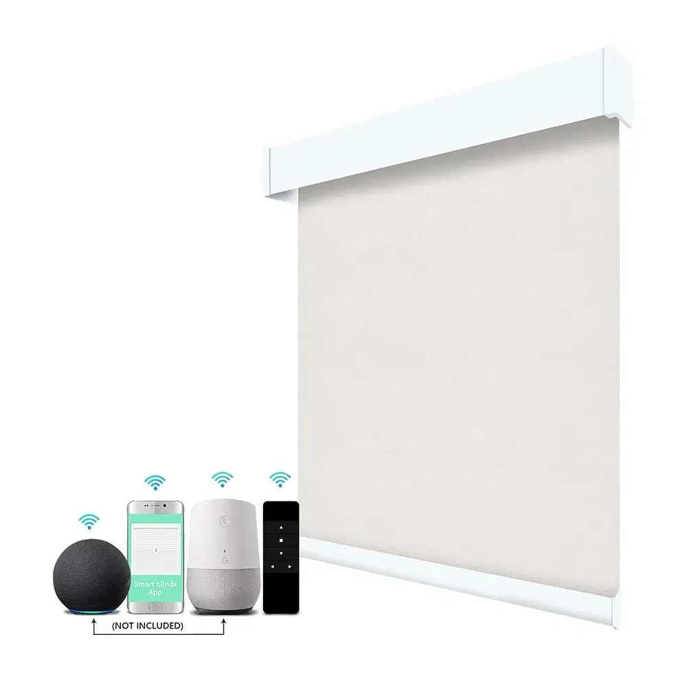 Smart Blinds Motorized Battery Powered Cortinas Window Roller Blinds with Alexa System