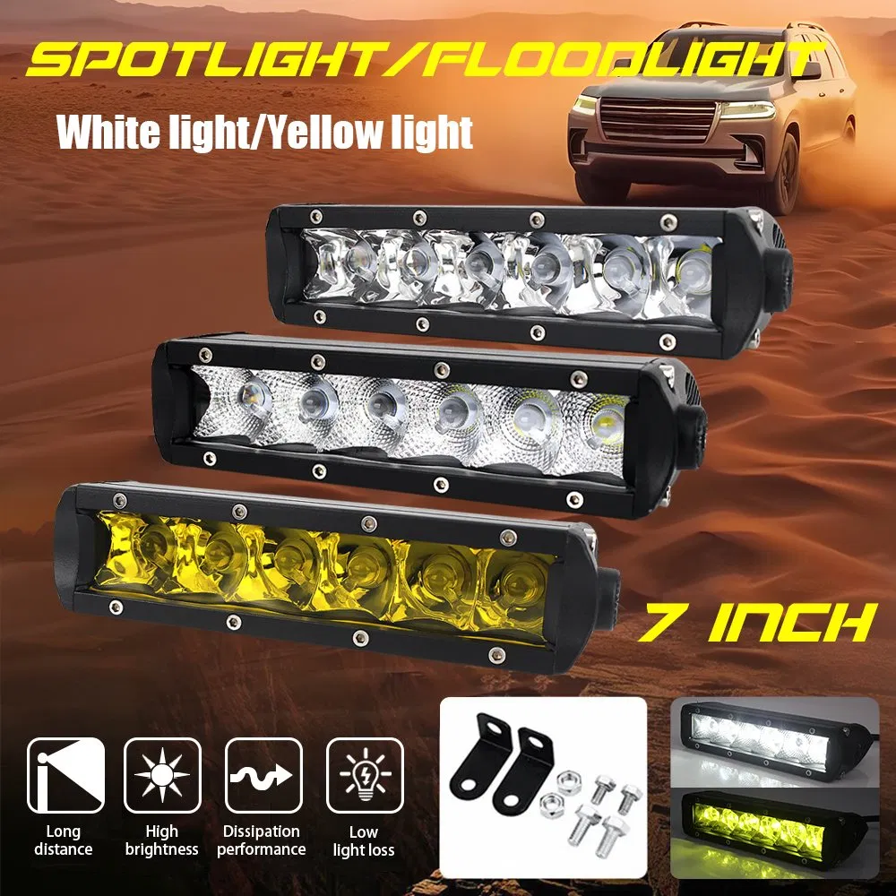 Светодиодная балка 7 дюймов 30Вт, 3D линза, внедорожник