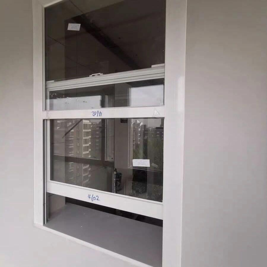 Modern UPVC Single Hung Vertical Sliding Window with Insulated Glass and Screen