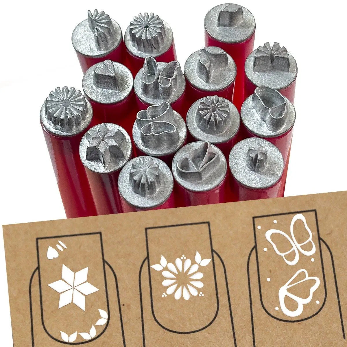 Factory Direct 6 Pieces Nail Art Stamp Pen Set with 6 Nail Printing Pen Seal Pen Tool