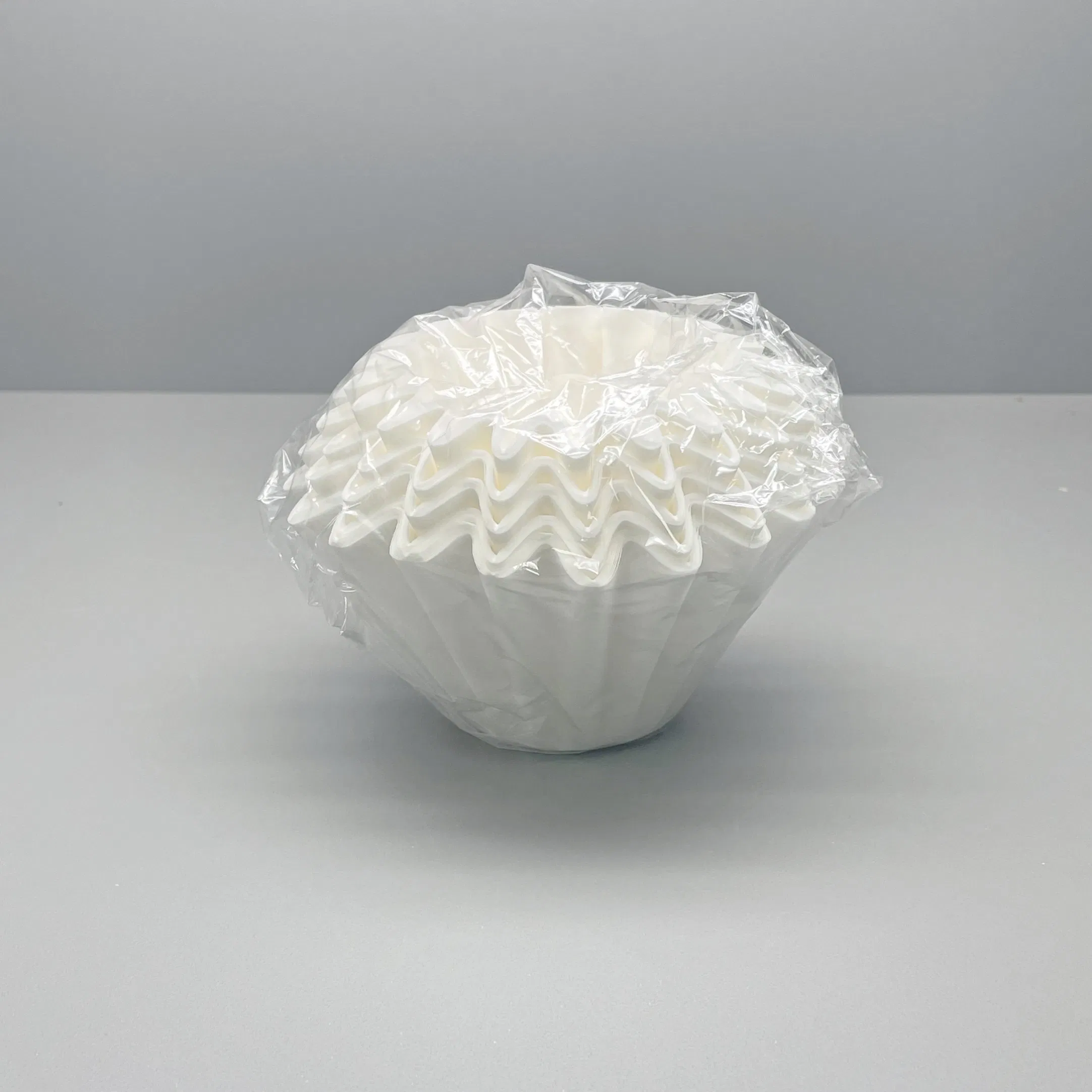 High Quality 1-4 Cups Hand Brewed Cake Basket Wave Coffee Paper Filter Unbleached for Ceramic Coffee Dripper