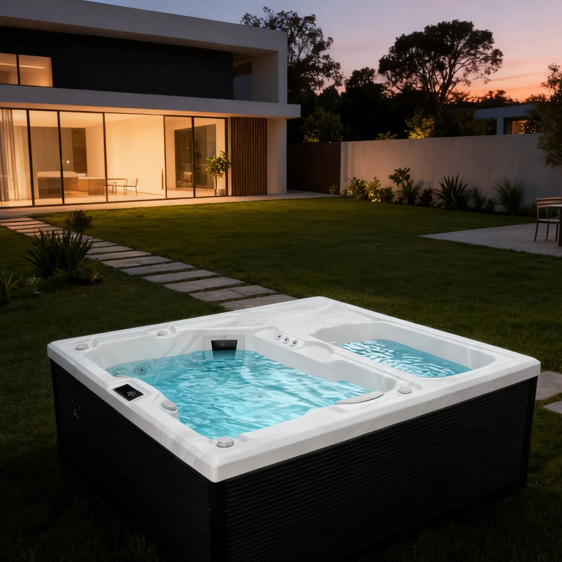 Двухзонная массажная ванна для восстановления с ледяной купелью