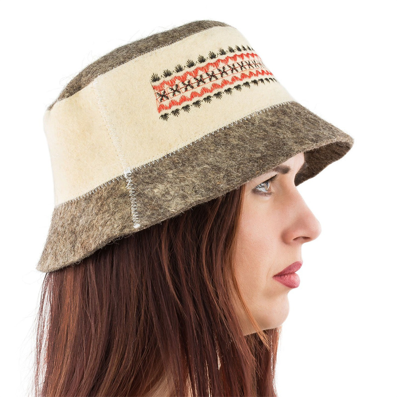 Direct-Manufacturer Wool Felt Sauna Cap - 2mm Thickness & 100% Natural Dye Options
