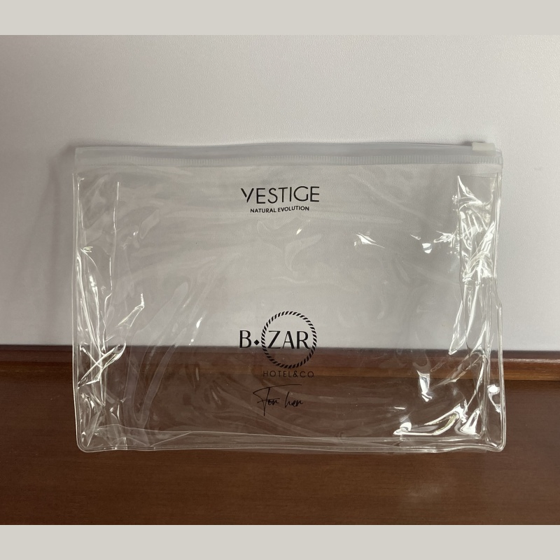 Hotel Shampoo PVC Travel Kit Cosmetic Makeup Bag Airline Amenity Kit Toiletries Bag