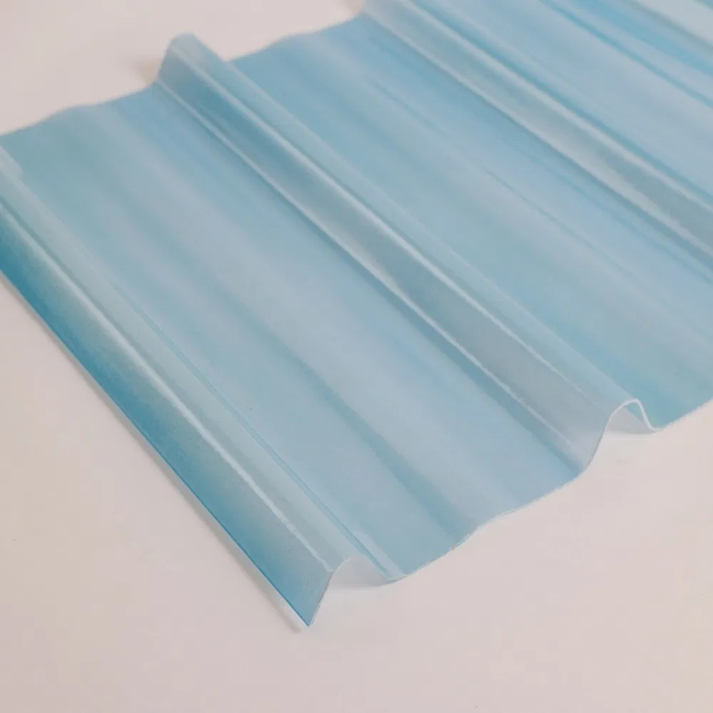 High Transparency Fiberglass FRP Corrugated Translucent Sunlight Sheet for Roofing FRP Panel GRP Skylight Sheet