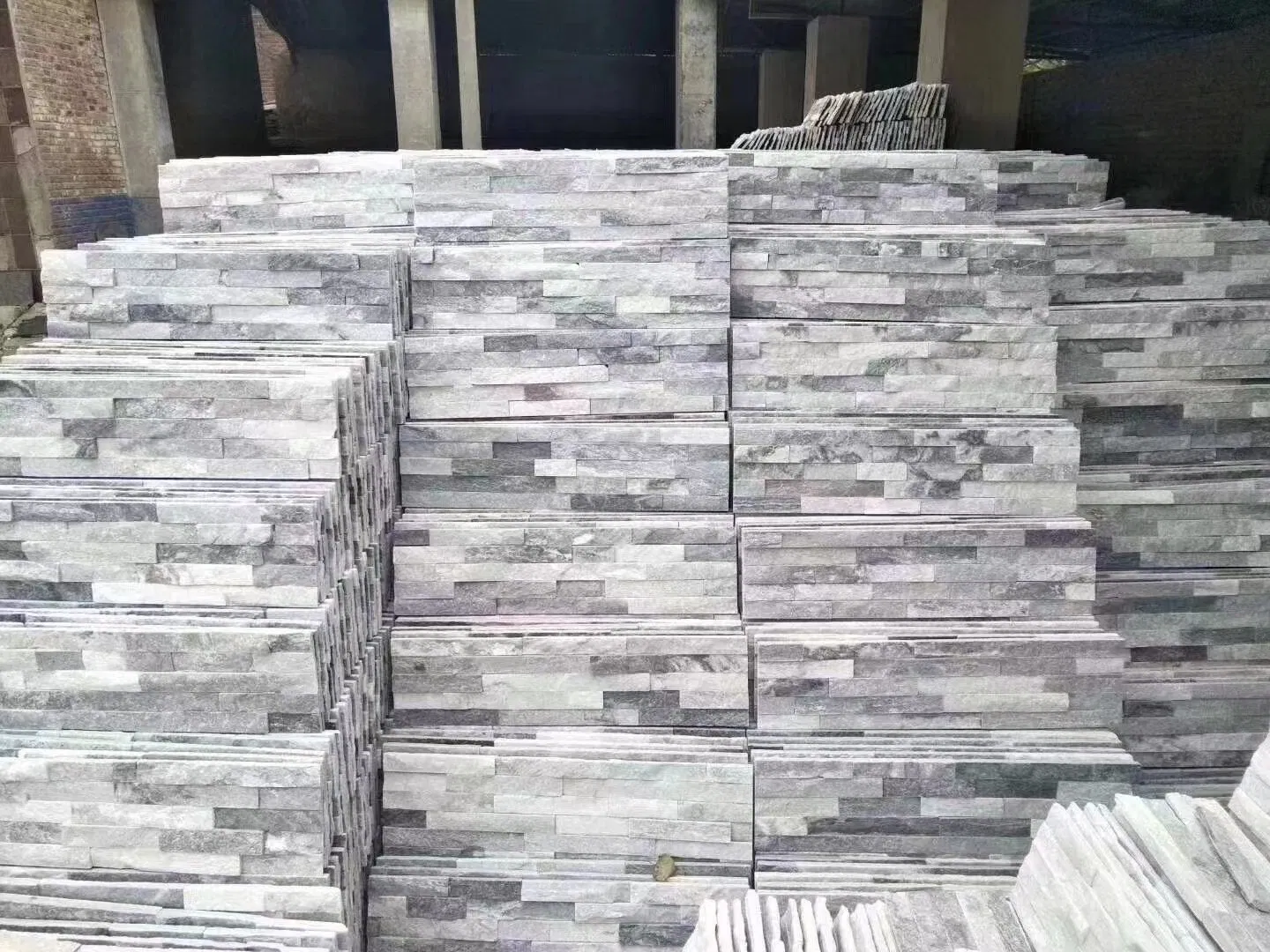 Grey White Culture Stone for Wall Cladding
